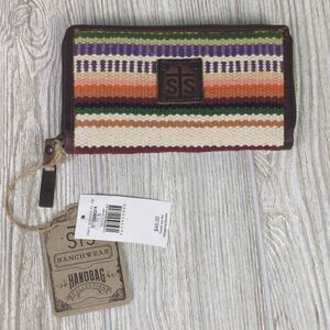 STS Ranchware Womens Tularosa Serape Wallet Southwest Aztec Zip Around NWT